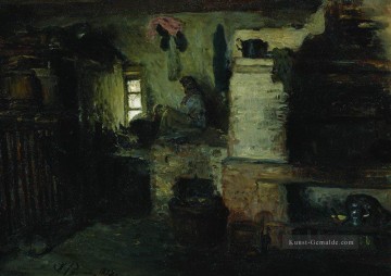  Repin Malerei - in der Hütte 1895 Ilja Repin